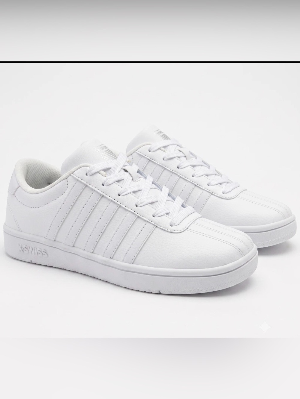 K-Swiss Women's Court Sneaker White Lightweight Athletic Shoes Size 7 M US